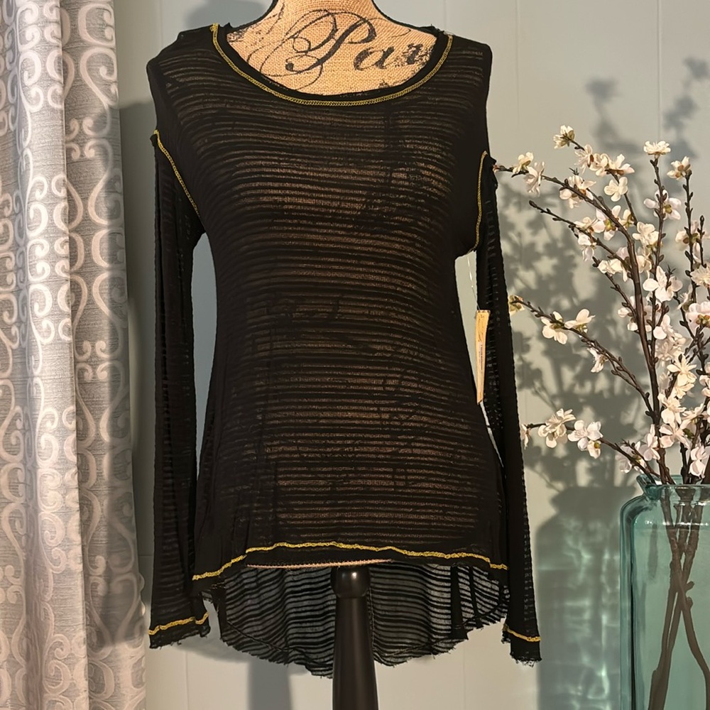 NWT Vintage Havana Sheer Striped Top